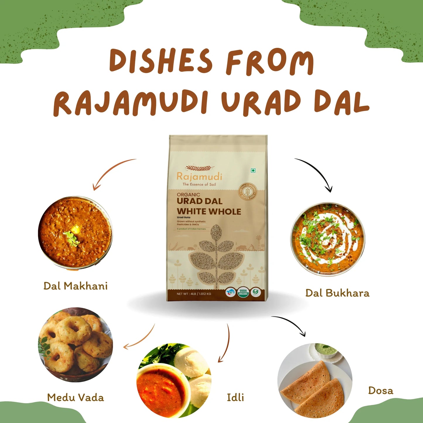 urad dal, organic urad dal, rajamudi urad dal, pulse, pulses, organic pulses, urad, urad dal, organic urad pulse, buy urad dal, urad dal in us, buy urad dal in usa, dal makhani, dal bukhara, medu vada, urad dal idli, urad dal dosa