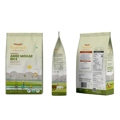 Rajamudi Organic Ambe Mohar Rice 2 Kg : A Taste of Maharashtra