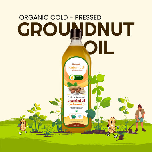 groundnut oil, cold pressed groundnut oil, wood pressed groundnut oil, groundnut, cooking oil, rajamudi groundnut oil, coldpressed groundnut oil, peanut oil, peanut cooking oil, heathy oil, low cholestrol oil, no cholestrol cooking oil, health benefits of groundnut oil, vegetable stir-fry, peanut oil prathas, fired snacks, biryani, peanut oil salad dressing
