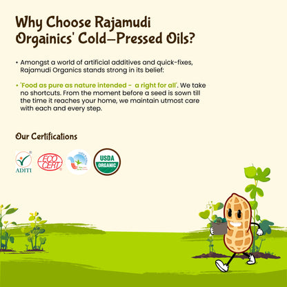 groundnut oil, cold pressed groundnut oil, wood pressed groundnut oil, groundnut, cooking oil, rajamudi groundnut oil, coldpressed groundnut oil, peanut oil, peanut cooking oil, heathy oil, low cholestrol oil, no cholestrol cooking oil, health benefits of groundnut oil, vegetable stir-fry, peanut oil prathas, fired snacks, biryani, peanut oil salad dressing
