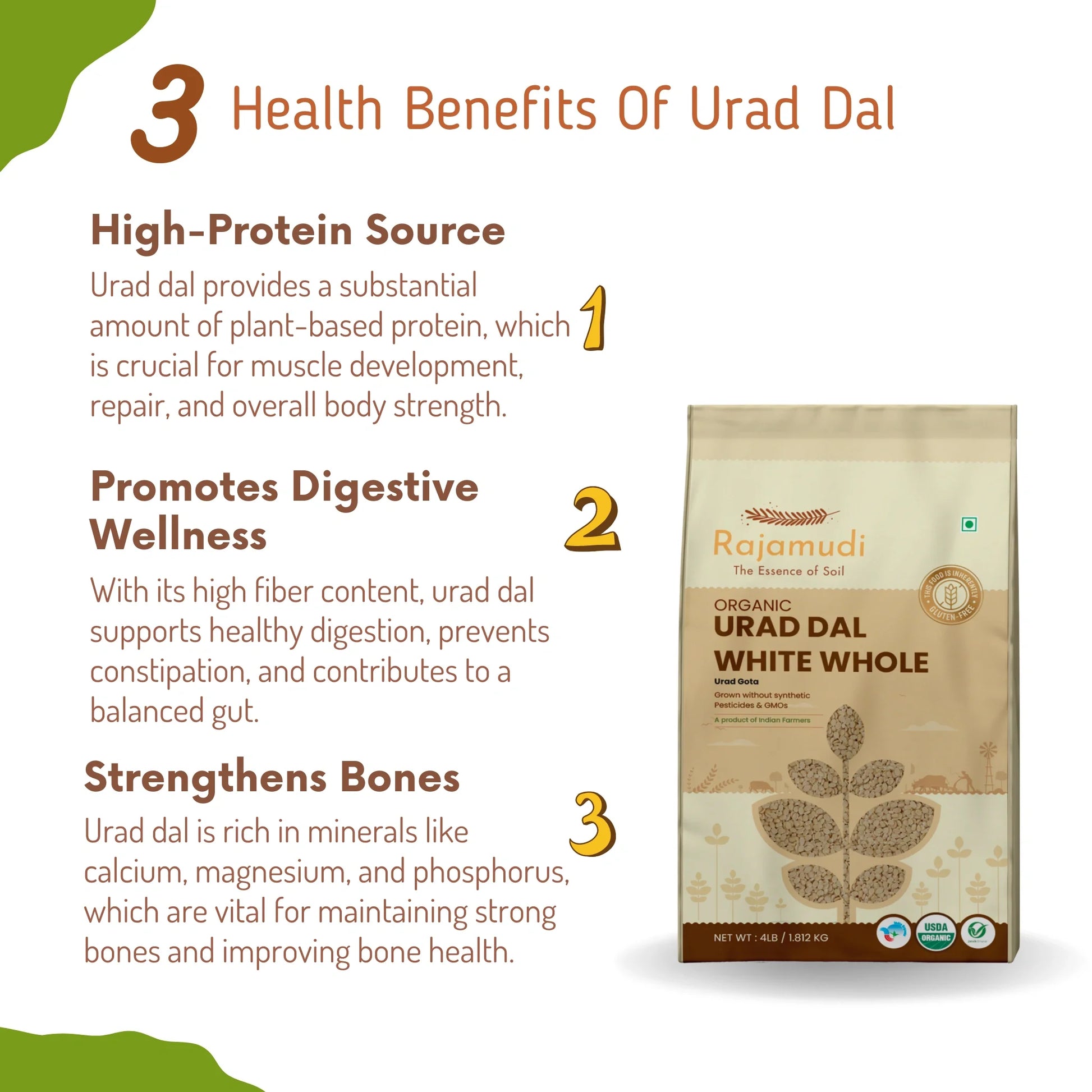 urad dal, organic urad dal, rajamudi urad dal, pulse, pulses, organic pulses, urad, urad dal, organic urad pulse, buy urad dal, urad dal in us, buy urad dal in usa, health benefits of urad dal
