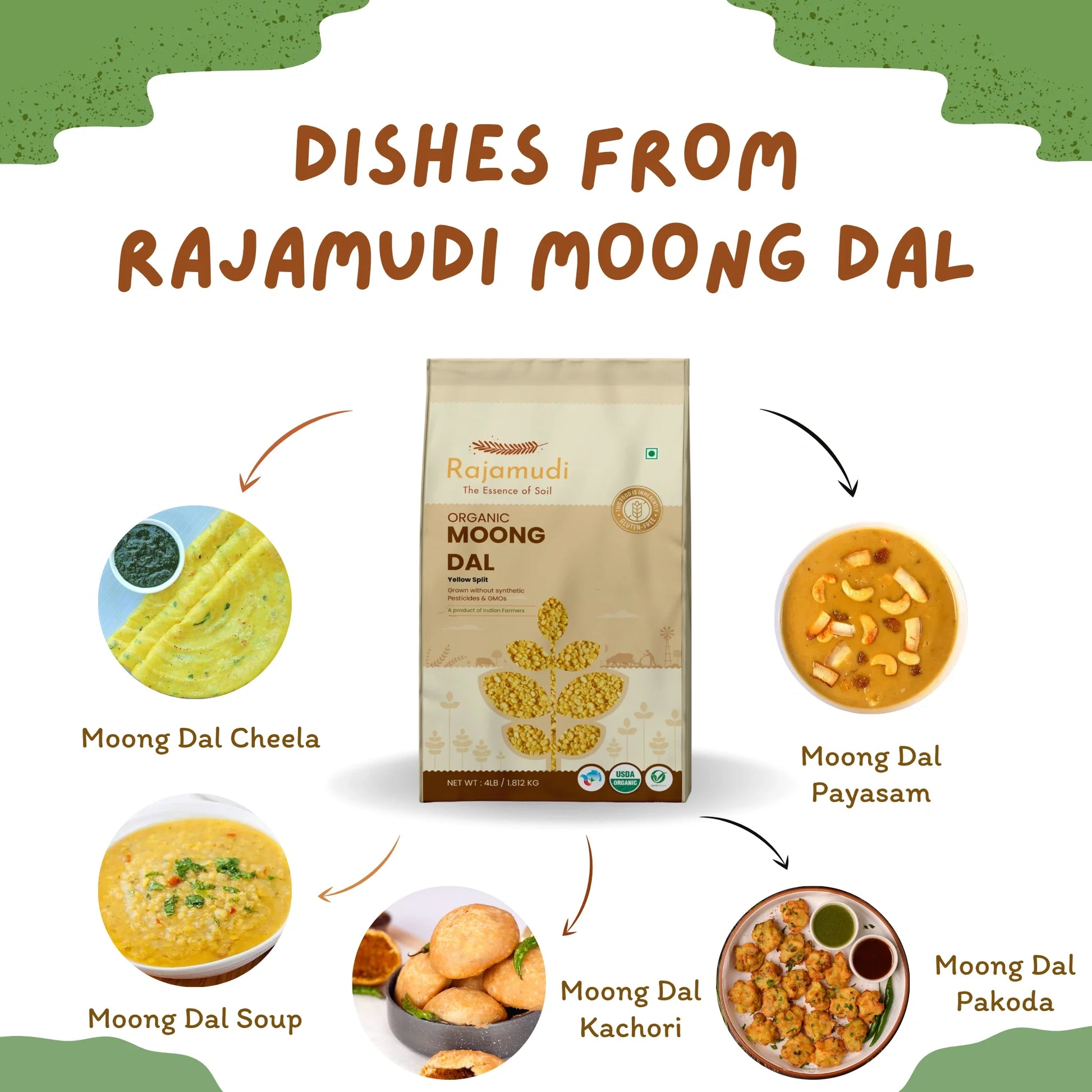 moong dal, organic moong dal, moong pulse, buy moong dal, yellow dal, dal tadka, organic pulse, dal, organic dal, rajamudi organic moong dal, rajamudi moong dal, moong, yellow split pulse, chemical free dal, moong dal payasam, moong dal cheela, moong dal kachori, moong dal pakoda. moong dal soup,