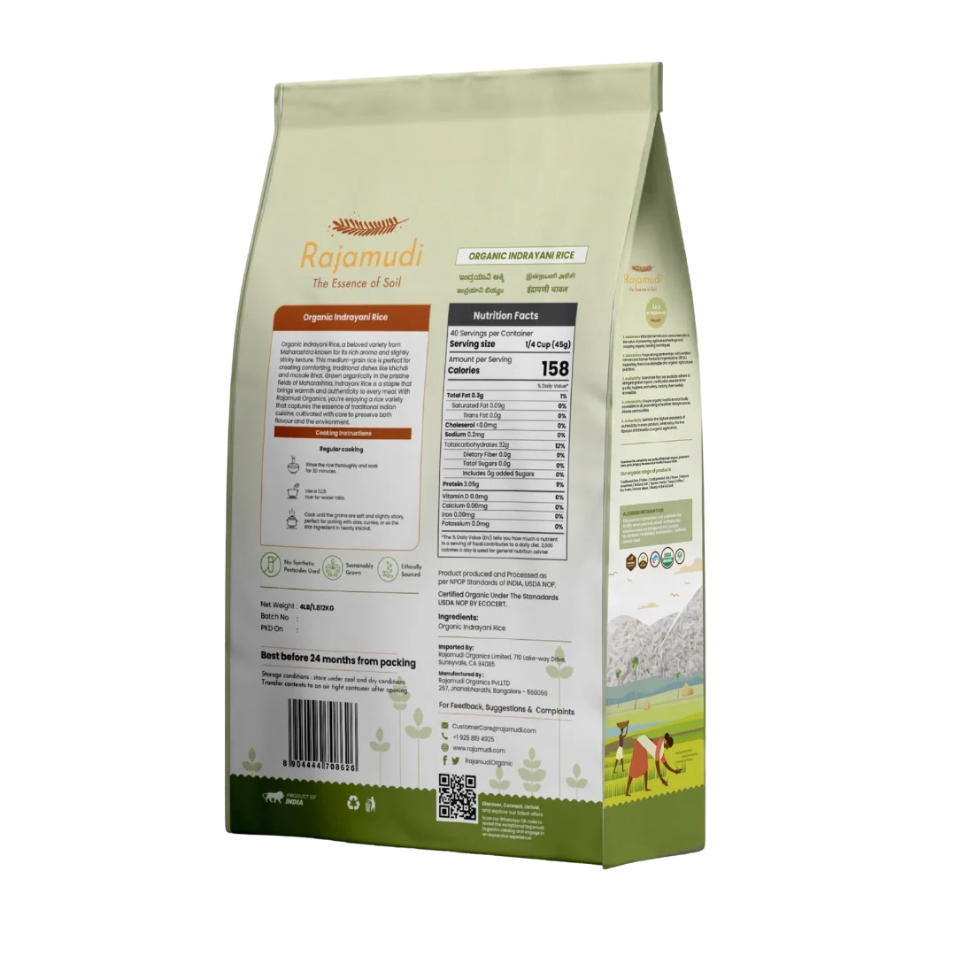 indrayani rice, indrani rice, white rice, rajamudi indrayani rice, rajamudi rice, organic rice, white rice, unpolished rice, unpolised white rice, indrayani rice, indrayani rice 4lb, buy indrayani rice usa, healthy white rice
