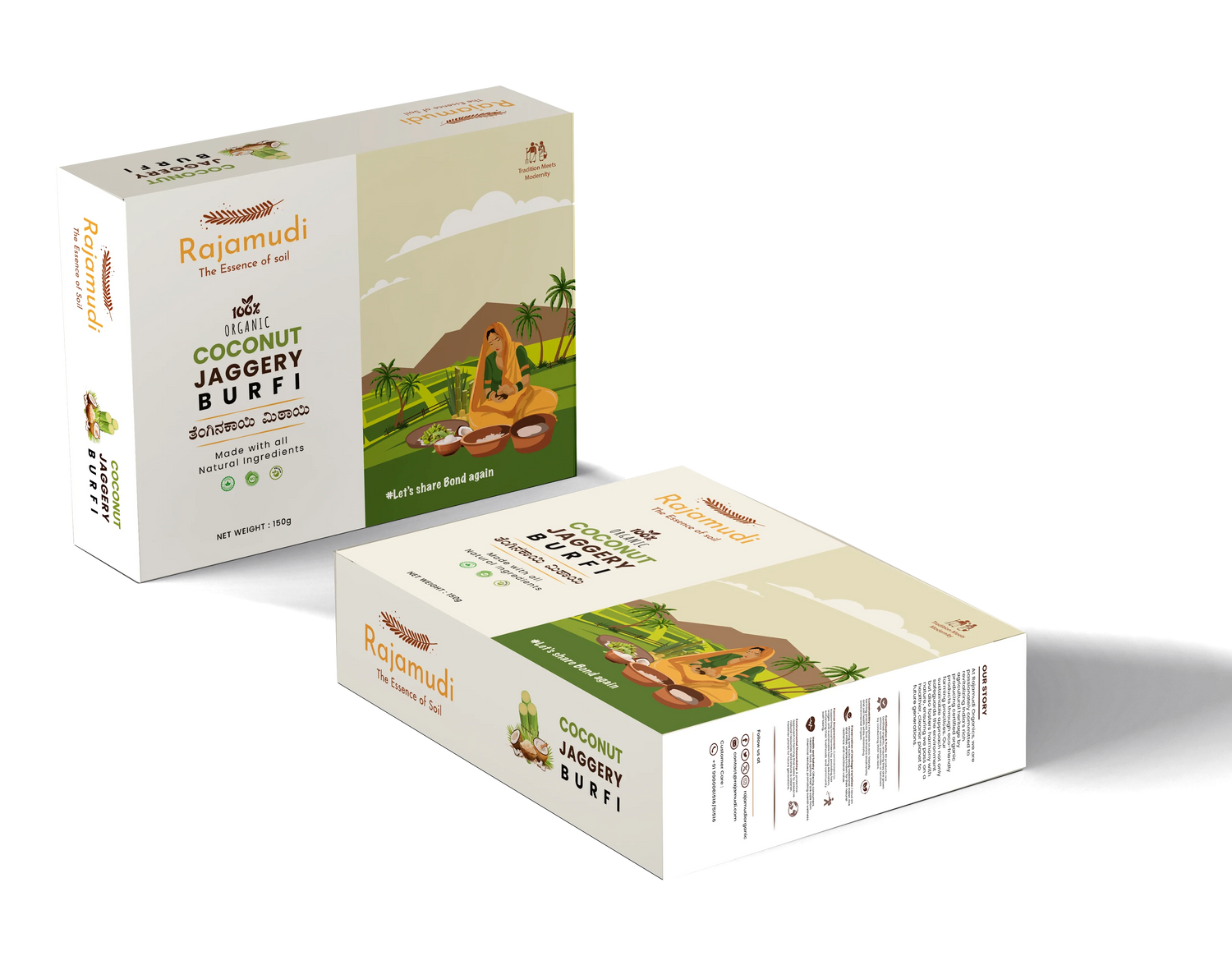 coconut jaggery burfi, burfi, sugarless sweet, buy burfi in usa