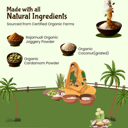 Organic Coconut Jaggery Barfi 150 Grams - The Everyday Dessert