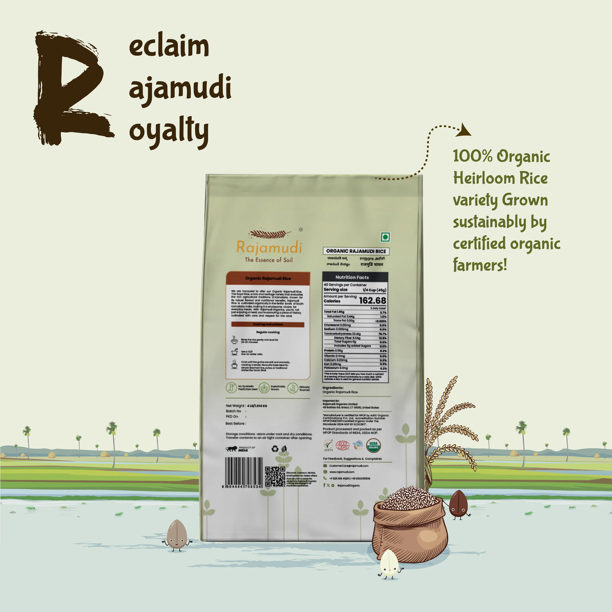 Plenairs Rice Organic Indian Groceries UAE – Rice, Pulses & More | Rajamudi